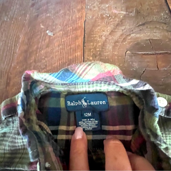 Lot of 3 Designer Baby Boy Shirts. Jacadi, Janie & Jack, Ralph Lauren. 12M - Picture 9 of 11